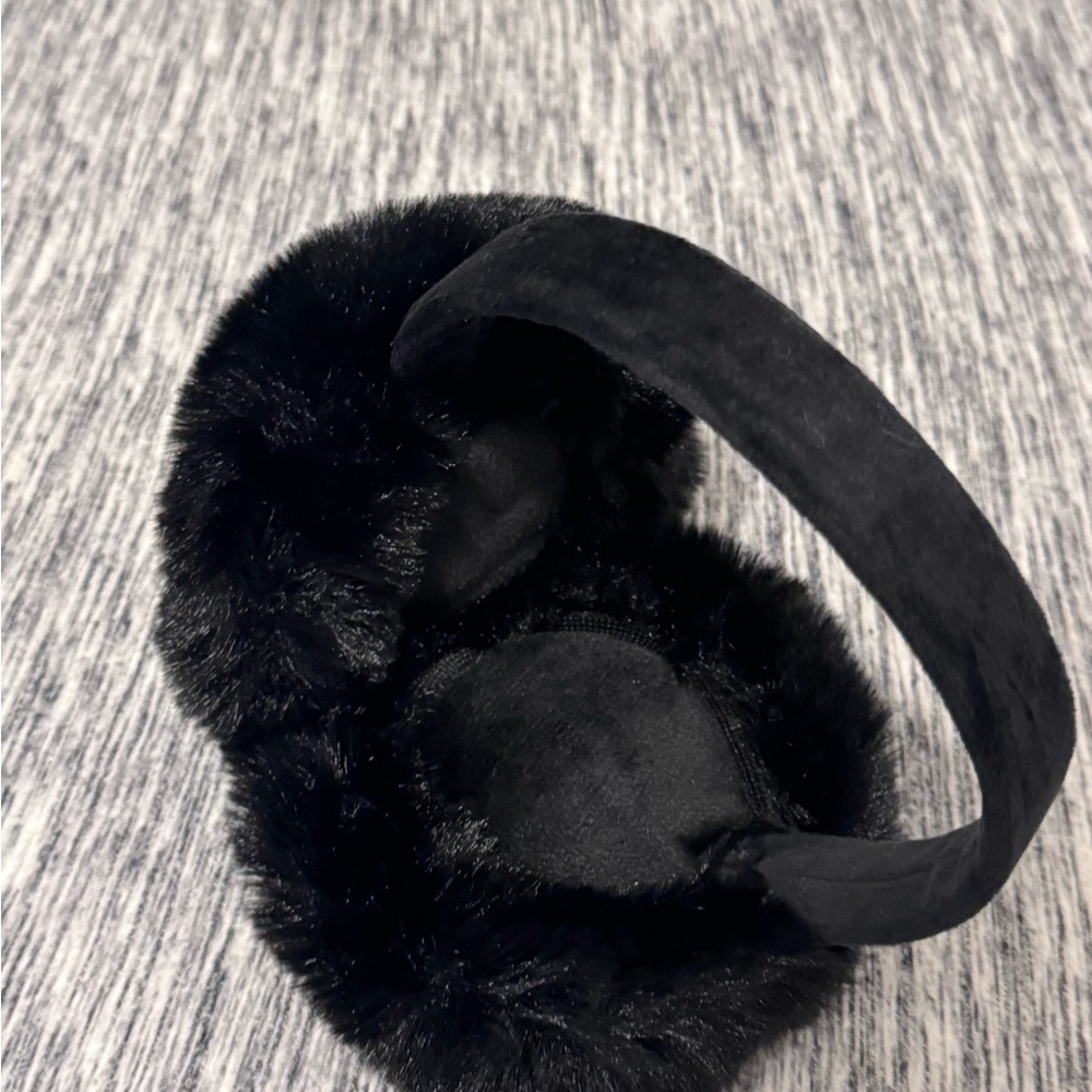 SHEIN Black Faux Fur Earmuffs